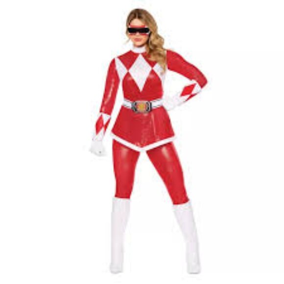 NWT Adult Women's Red Power Ranger Costume Size Small 4-6 - Picture 1 of 5